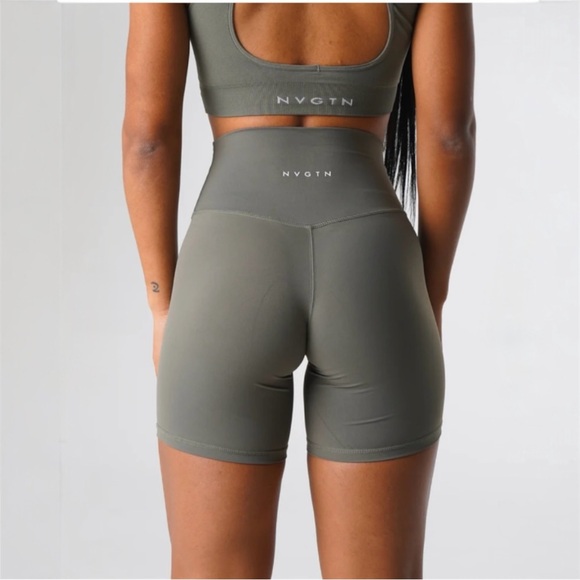 NVGTN Pants - NVGTN Khaki Green Signature 2.0 Shorts